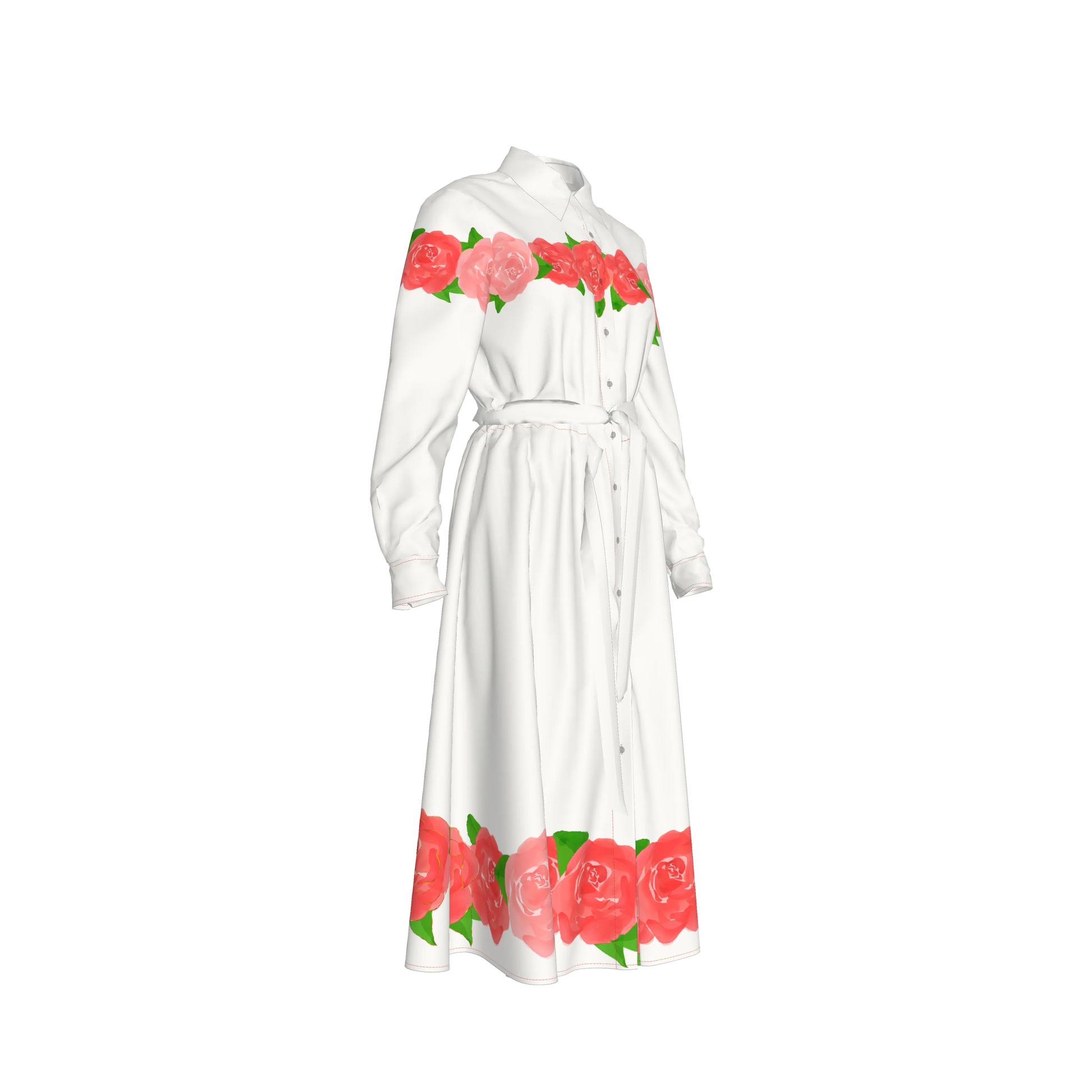 Rosas Shirt Dress